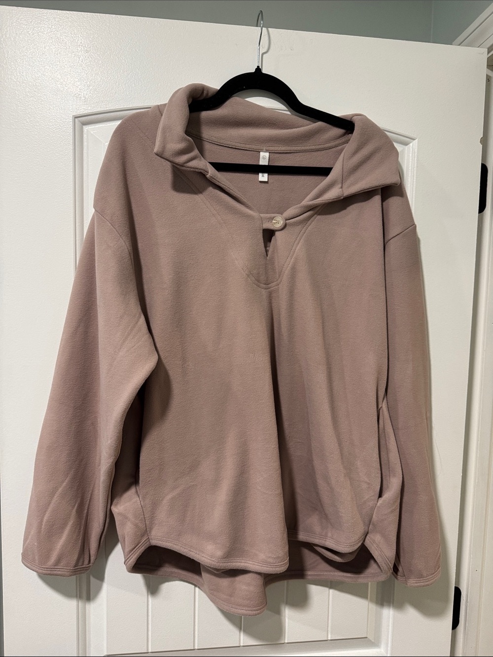 Wishlist Cozy Button Collar Pullover - Dusty Mauve